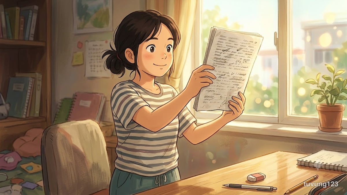 Trang chép đầy chỗ gạch xoá, đó mới là phần có giá trị của bài tập