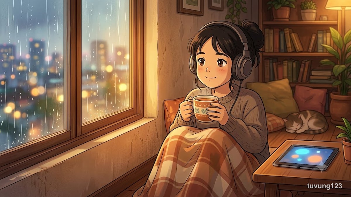Nghe nhạc chill bên cửa sổ mưa: nhịp chậm, lời rõ, dễ nghe ra nối âm