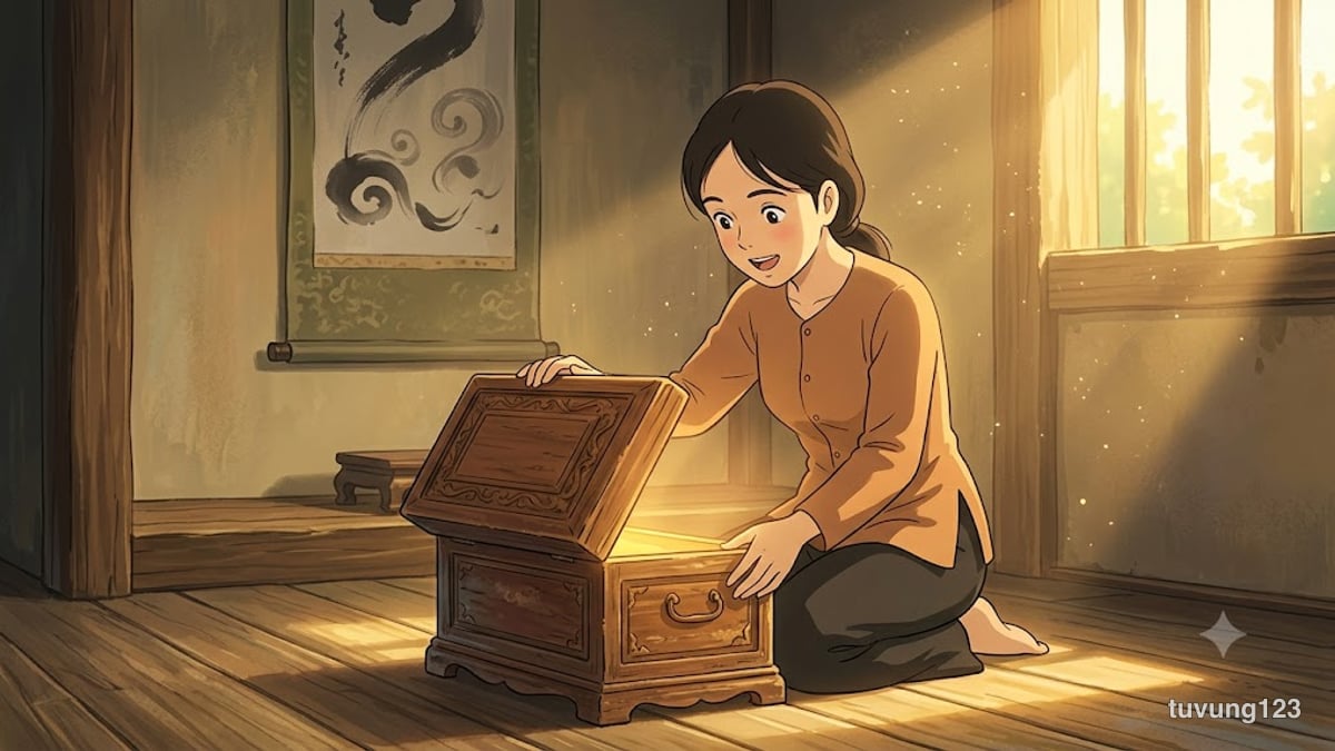 Cô gái mở chiếc hộp gỗ cũ của gia đình và nhận ra thứ bên trong mình vốn đã có