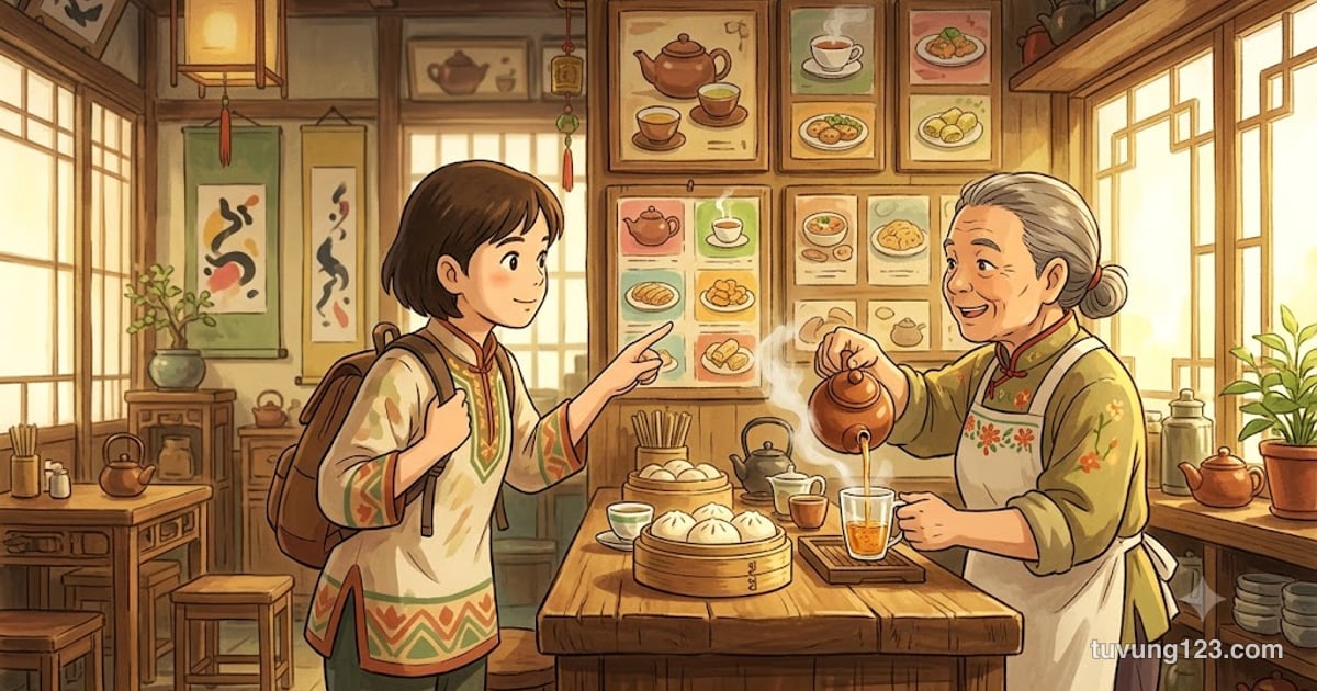 Giáo trình chuẩn HSK 1 bài 8: 我想喝茶 (Tôi muốn uống trà)