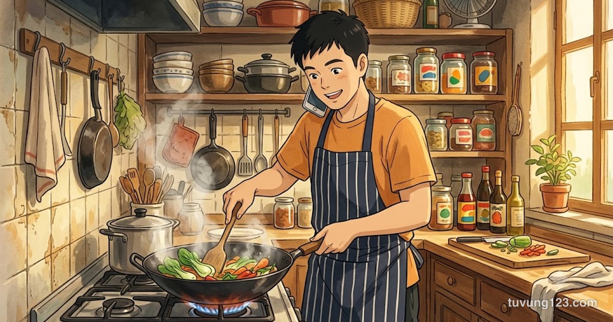 Giáo trình chuẩn HSK 1 bài 13: 他在学做中国菜呢 (Anh ấy đang học nấu món Trung Quốc)