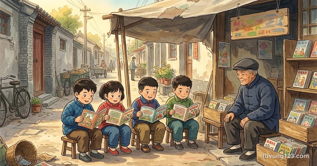 Giáo trình chuẩn HSK 5 bài 20: 小人书摊 (Sạp truyện tranh)