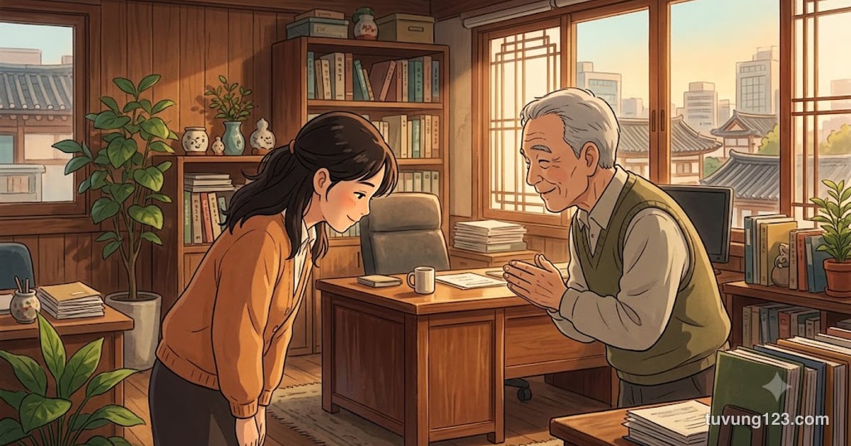 Kính ngữ tiếng Hàn: mức đuôi câu, -(으)시- và từ vựng kính ngữ